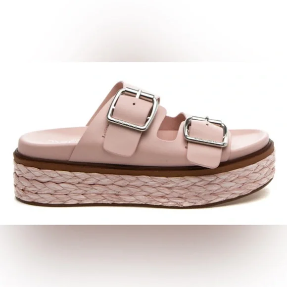 NWT J/SLIDES BONNIE Light Pink Leather Sandal New with box 8.5 - Picture 11 of 14